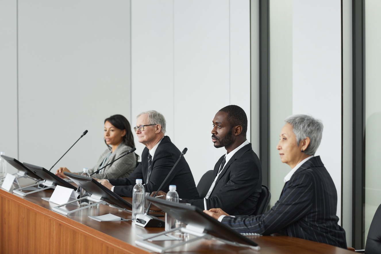 People Sitting in a Conference Room